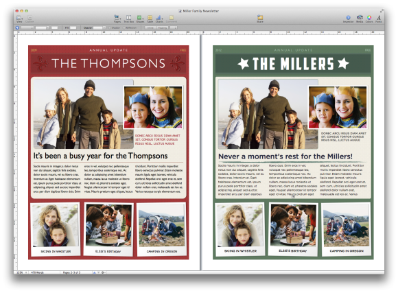 Create A Holiday Newsletter With Pages Or Iphoto