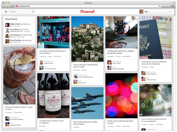Pinterest's new look