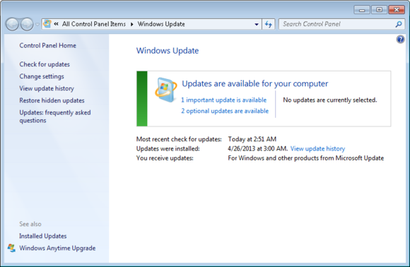 Internet Explorer Browser Update In the Windows Update window that 