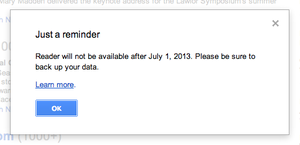 Google Reader Dying