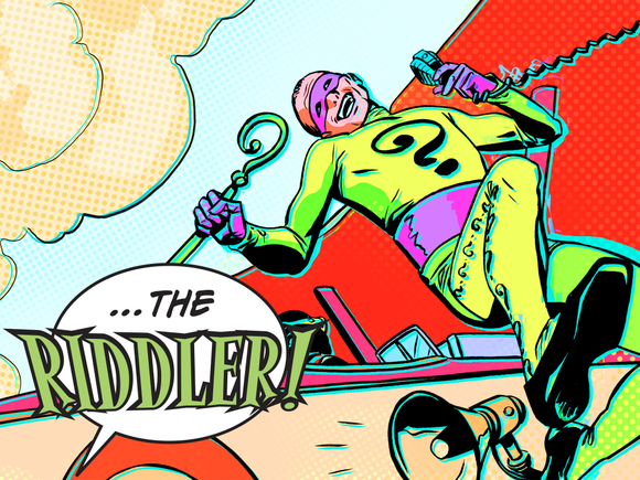 The Riddler in a DC2 interactive comic