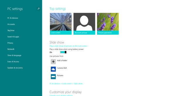 Windows 8.1 PC Settings