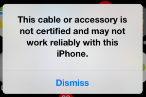 Unsupported iOS accessory