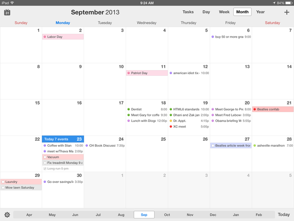 Readdle Calendars 5 iPad month view