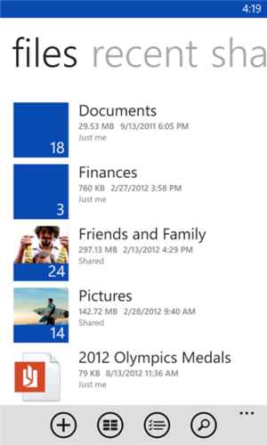 skydrive windows phone