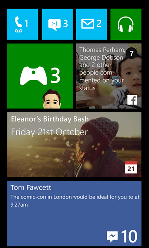 windows phone facebook live tiles