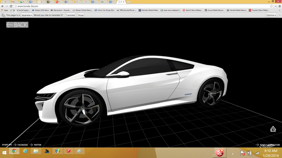 acura nsx 3d printing model image