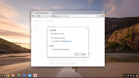 chromebook mouse options