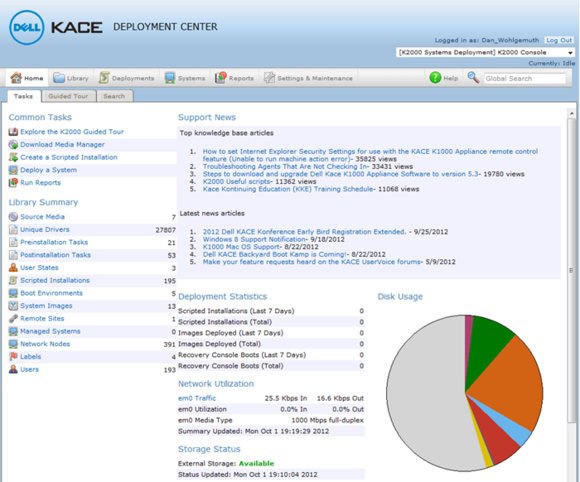 dell kace home page
