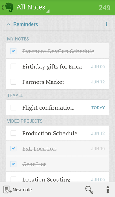 evernote android 3