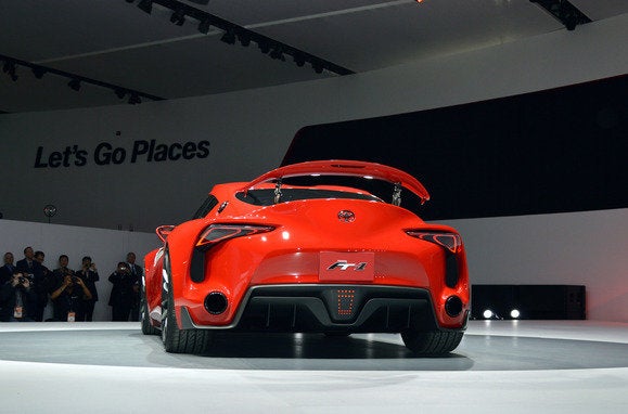 toyota ft1 concept rear naias detroit auto show jan 2014