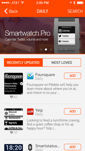 pebble appstore sub