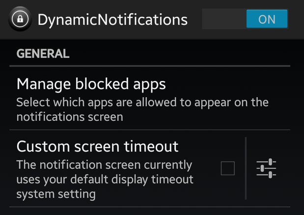 dynamicnotifications settings