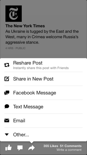 facebook paper update