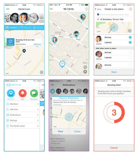 HereO app screenshots
