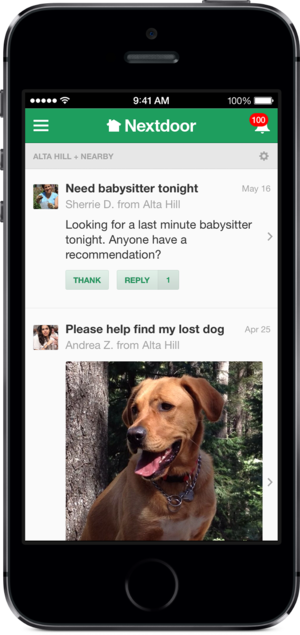 nextdoor iphone newsfeed
