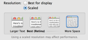 scaled resolution