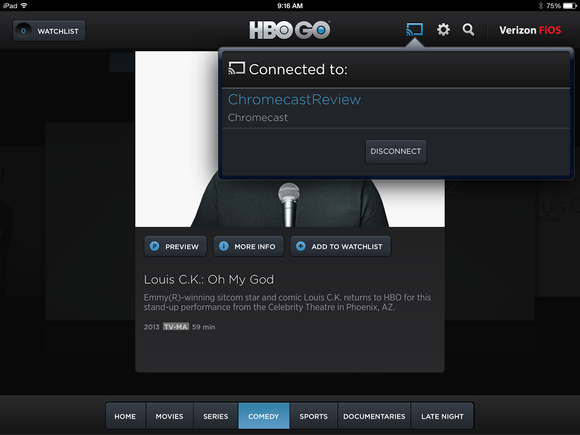 HBO Go Chromecast