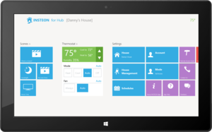 Insteon windows tablet scenes and thermostat