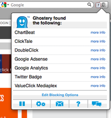 Ghostery screen shot