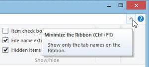 windows8 top10 questions windows explorer file explorer minimize ribbon