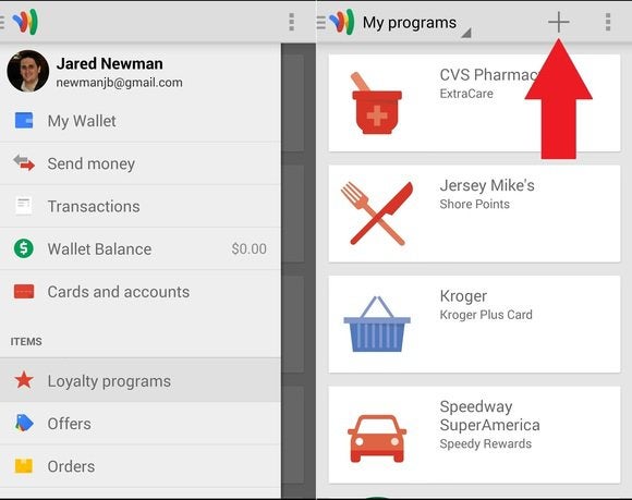 Google Wallet add loyalty card