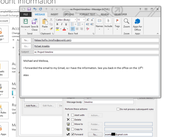 outlook 2013 automatic reply email template