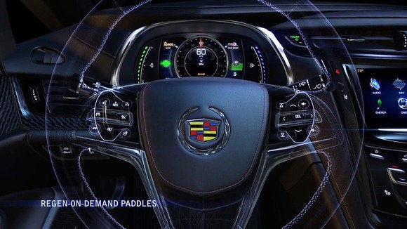 2014 cadillac elr regenerative paddle shifters 1