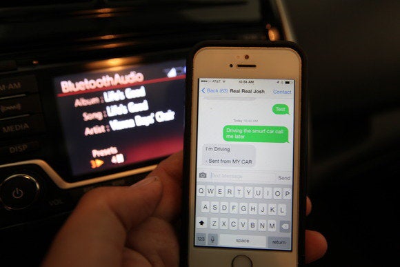 2015 nissan versa sr automated texts on phone