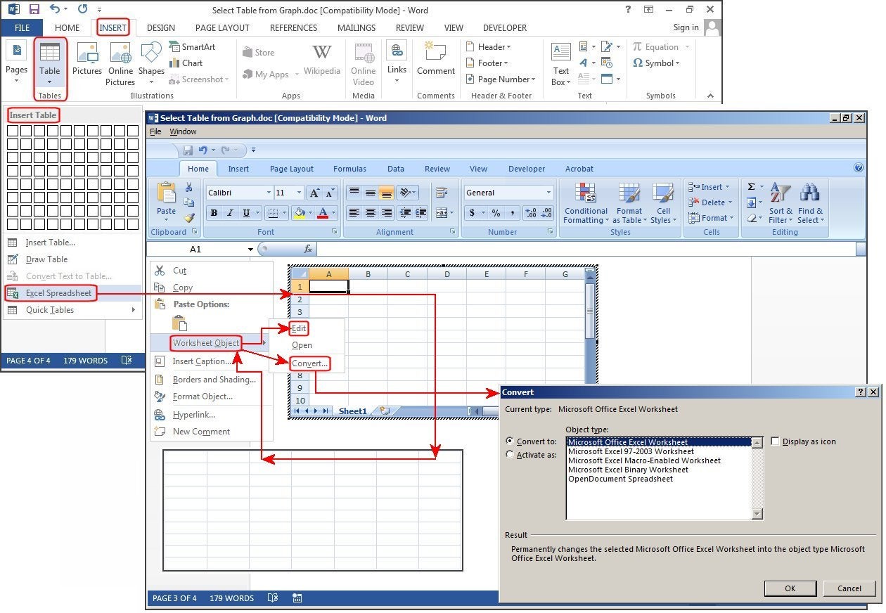 How to create tables in Microsoft Word