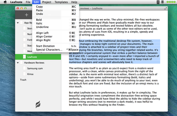 photo of Leafnote review: Focus on writing, not on how to use the app image