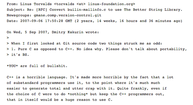 linus on c