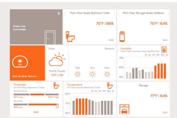 WallyHome Web interface