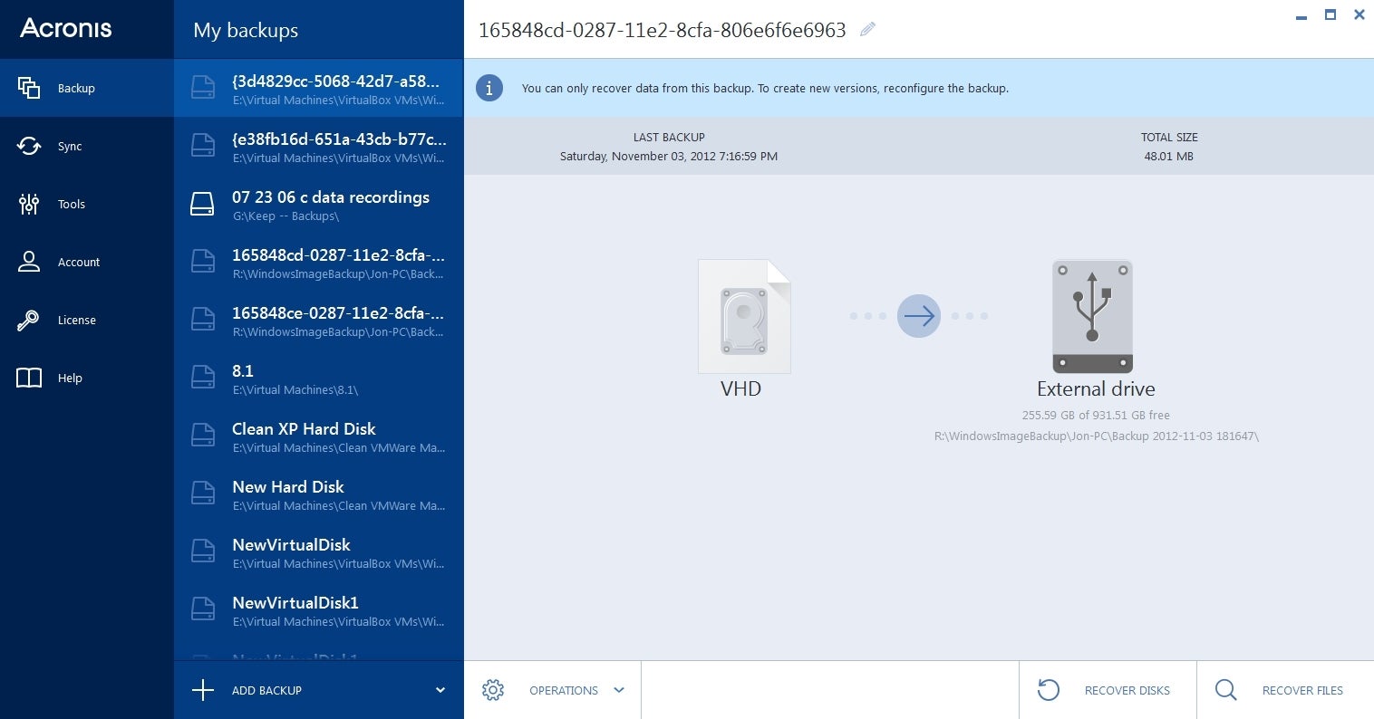 acronis true image 2015 sector by sector