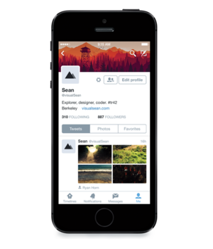 photo of Twitter upgrades for iOS 8 with a profile makeover image