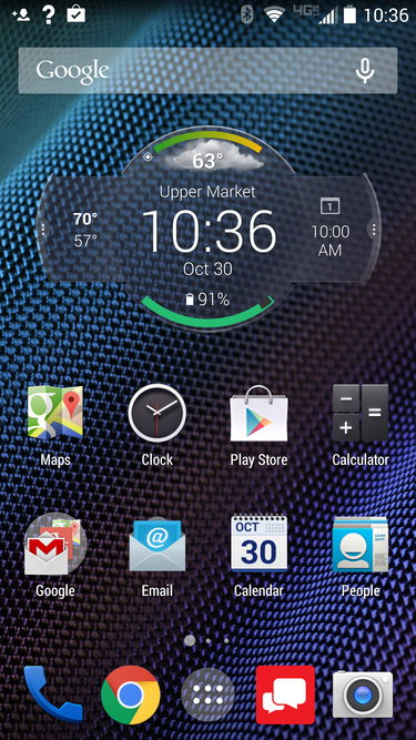 Motorola Droid Turbo status widget (Android smartphone)