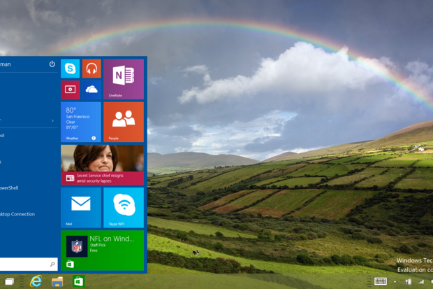 Windows 10 Start menu Microsoft