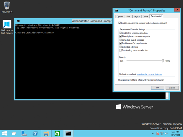 Windows Server 10技术预览版中的命令行
