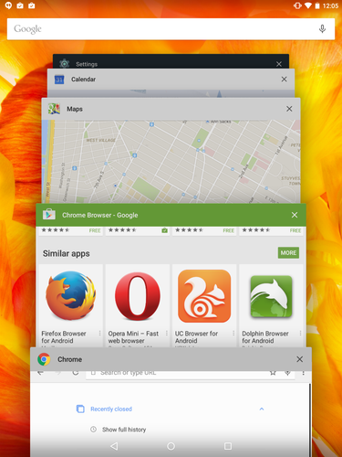 Android 5.0 Lollipop: Recents