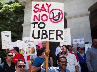 Uber protesters