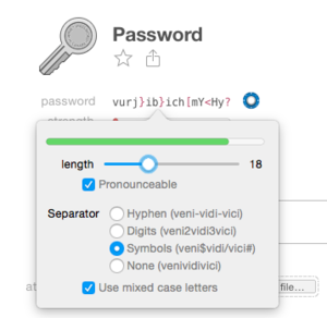 1password password recipe