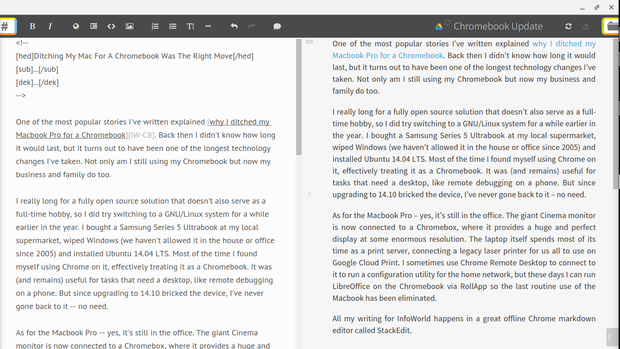 Screenshot of StackEdit