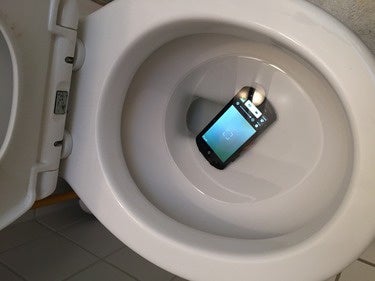 Kyocera DuraForce toilet test