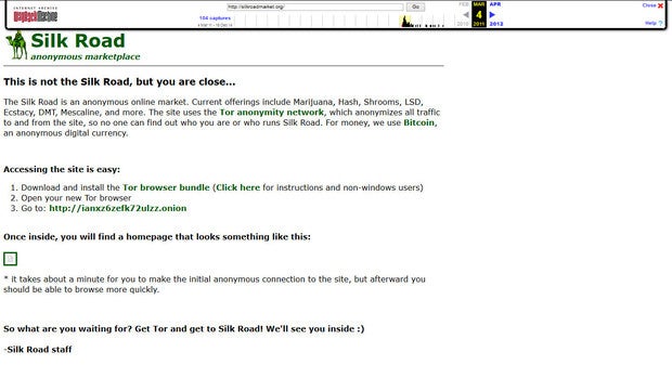 The marketing site for Silk Road