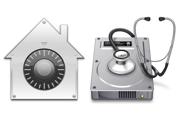 FileVault 2 encrypts your whole Mac, and Disk Utility can encrypt parts