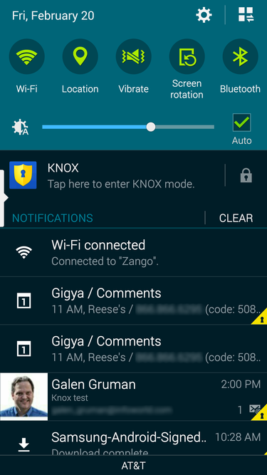 My Knox notifications
