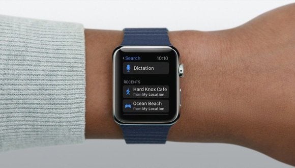 Apple Watch dictate search recents