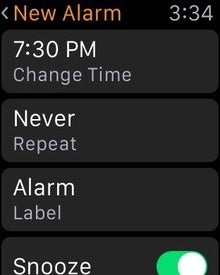 Apple Watch alarm