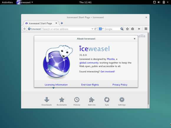 debian iceweasel browser