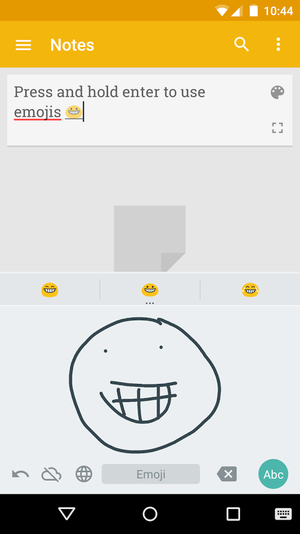 google handwriting emoji